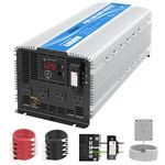 GIANDEL 4000W Heavy Duty Pure Sine Wave Power Inverter DC12V to AC120V with 4 AC Outlets with Remote Control 2.4A USB and LED Display