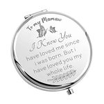 MAOFAED Mamaw Gift Grandma Pocket Mirror Grandmother Birthday Gift New Grandma Gift Purse Mirror (Mamaw i Know Mirror)