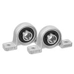 uxcell 2pcs KP000 10mm Bore Zinc Alloy Inner Ball Mounted Pillow Block Insert Bearing