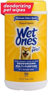 Wet Ones for Pets Deodorizing Multipurpose Pet Wipes, Tropical Splash Scent - Pet Grooming Wipes for In-Between Baths, Pet Cleaning Supplies, Puppy Wipes for Dogs, 50 Count