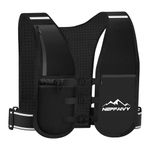 Nepfaivy Running Vest Women and Men | Reflective Running Vest with 6 Pockets | Waterproof Phone Holder | Adjustable Waist & Chest Band | Lightweight Hydration Running Vest for Outdoor Running Cycling