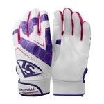 Louisville Slugger Adult Genuine 2.0 Batting Gloves - Purple, Medium