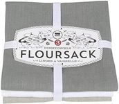 Now Designs Floursack Kitchen Dish Towels Gray/White/Moonstruck 20 x 30in, Set of 3