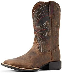 ARIAT Men's Sport Wide Square-Toe Western Cowboy Boot, Distressed Brown, 7 D(M) US