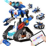 Apitor STEM Toys for Kids 8-10 10-13, Coding Robot with Real Programming & APP Control, 6-in-1 STEM Building Kit, Engineering Science Toy, Christmas Birthday Gift for Boys Girls 8-12 (480PCS)