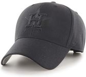 47 MLB Blackout Primary Logo MVP Adjustable Structure Hat, Adult One Size Fits All, Houston Astros - Black, One size