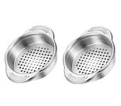 Txibikn Fashion 2 Pack 304 Stainless Steel Tuna Can Strainer Food-Grade Canning Colander Lid for Efficient Oil Draining, Precise Sieving, and Easy Liquid Removal