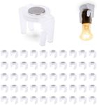 Signs Authority Magnetic Light Clips for C9 Socket - 0.7x1.1x0.07", 50 Pcs - Outdoor String Light Clips - Heavy Duty Clips, Roof, Siding - String Lights Hanging Kit