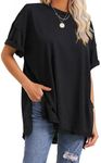 EXLURA Womens Summer Oversized T Sh