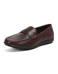 Monte Carlo Mens Brown Solid Slip on Genuine Leather Loafers (201822FW-1-9)