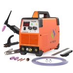 HITBOX TIG Welder 200A, 240V HF TIG/MMA 2-in-1 Welding Machine, Digital Display, 80% Duty Cycle, Welds Carbon Steel, Iron, Stainless Steel, with TIG Torch & MMA Kit (TIG200)