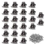 Luomorgo 24 Pack Double Roller Catch Cabinet Latches with Spear Strike for Cupboard Closet Door, Antique Bronze