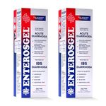 Enterosgel IBS Relief Gel Tube 225g - Oral Intestinal Adsorbent, Acute Diarrhoea & Stomach Pain Relief, Bloating & Trapped Wind Relief - Treats Root Causes, Suitable for Children & Adults, Pack of 2