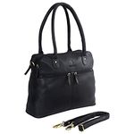 ROLANDO Frida Women's Laptop Messenger & Shoulder Sling Leather Bag (Matt Black)