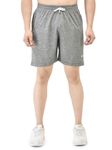 EO ELLIE. OGGY Men's Regular Fit Running Shorts, Lightweight Cool and Dry Polyester Running Shorts for Men, Solid Shorts Above Knee Running Shorts Sport Wear with Elastic Drawstring, Size : 2XL, Grey