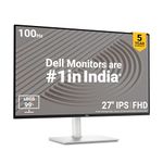 Dell S2725HS Silver 68.58cm/27" FHD Monitor 100Hz, Dual Speaker, 4ms(Extreme), 1500:1 Contrast Ratio, 99% sRGB, Ficker-Free, Brightness:300 cd/m2, Ports: 2X HDMI, Tilt Swivel Pivot Height Adjustable