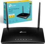 TP-Link N300 4G+Cat 4 LTE Telephony Wi-Fi Router, SIM Slot Unlocked, Records up to 100 minutes of voicemail, No Configuration Required, Removable External Wi-Fi Antennas, UK Plug, Black (TL-MR6500v)