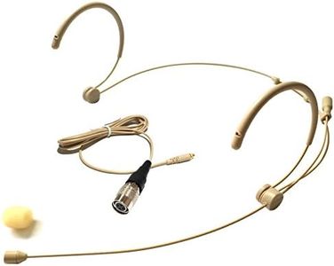 Microdot 4016 Headset Headworn Microphone for Audio Technica Wireless System - Detachable Cable with 4 Pin Hirose Type Connector - Omidirectional Mic