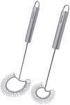 2pcsSet Egg Beater Stainless Steel Spring Egg Whisk, Kitchen Milk Egg Beater Whisking,Beating,Magic Hand Held Sauce Stirrer Frother…