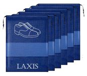 LAXIS - Shoe Bag for Travel & Storage Organizer for Women & Men | Travel Accessories Shoe Bags Pouches | Travel Shoe Cover for Travelling Travel Essentials (Blue, Pack of 6)