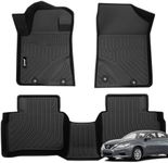 Jenofa Floor Mats for Nissan Altima 2014-2018 Floor Liner All Weather Car Mats Custom Fit Nissan Altima Durable Floor Liners Car Mat for Nissan Altima Black Accessories