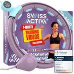 Swiss Activa+ S4.S Quiet Weighted Hula Hoop for Adults with Weight Ball -60-112cm- Hula Hoop with Weight Ball - Infinity Hoop - Fitness Hula Hoops - Exercise Hoop with ball - Smart Weighted Hula Hoop