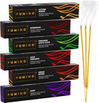 Fumino Fresh Handmade Incense Sticks Multipack Fireside & Frost Bundle 6 Boxes 84 sticks (90g) Masala Agarbatti Joss Scent Fragrance for Relaxation and Meditation, Home and House Decor