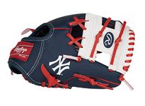 Rawlings MLB Team Logo Youth Glove Series, New York Yankees, NAVY, 10"