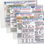 PALS (Pediatric Advanced Life Support) Survival Card Set of 4 (Small 3 x 4 3/8 inches - badge or I.D. size) Laminated with hole punched (View amazon detail page)
