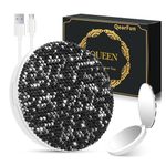 QearFun Luxurious Rhinestone LED Lighted Compact Mirror,Bling Portable Travel Makeup Mirrors,3.5 inch Rechargeable Mini Magnifying Pockets Mirror,Sparkly Beauty for Women,Wedding Favors for Guests