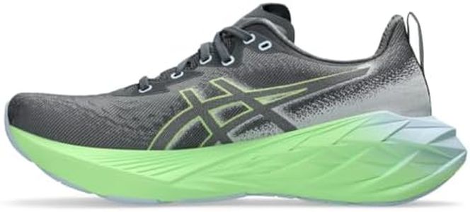 ASICS Men's NOVABLAST 4 Running Shoe, Steel Grey/Electric Lime, 10.5 US