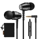 Ludos OMNITONE Wired Earbuds in-Ear Headphones, Earphones with Microphone, 5 Years Warranty, Noise Isolation Corded for 3.5mm Jack Ear Buds for iPhone, iPad, Samsung, Computer, Laptop, Gaming, Sports