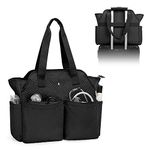 Fasrom Nurse Bag for Work Nurses with Laptop Compartment, Clinical Tote Bag for Nursing Students or Doctors, Black (Empty Bag Only)