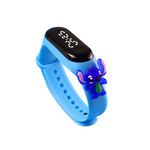 ZOVUTA Digital Dial Waterproof Stylish & Fashionable Wrist Smart Watch LED Band for Kids, Colorful Cartoon for Boys & Girls (Removable Silicon Strap) (Lilo & Stitch)