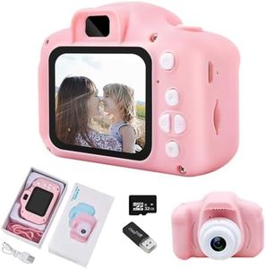 Kids Camera, Kids Digital Camera, Rechargeable with 32G SD Card. Portable Child Digital Video Camera, Kids Camera Toys for 3-12 Years Old Boys Girls. Ideal for Christmas, Birthday Gifts(Pink)