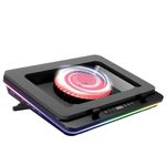 IETS GT600 RGB Laptop Cooling Pad Equipped with Gigantic Turbo-Fan（5.5inch Diameter）,Sealed Foam for Rapid Cooling Gaming Laptop,14.1-19.3 inch Laptop Cooler with 3-Port USB Hub,Dust Filter