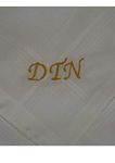 Set of 3 Monogrammed/Embroidered Gents Handkerchiefs (P)