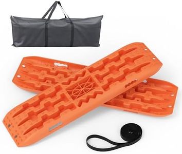 TOWKING Heavy-Duty 41" Off-Road Traction Boards with Jack Base & Storage Bag - Recovery Boards Perfect for Sand, Mud, and Snow, 2pcs Orange