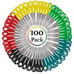 Scissors Bulk 100 Pack of Kids Scissors Bulk Blunt Tip Safety Classroom Scissors Perfect for School, Crafts, Daycares (100 Pack)