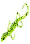 Zoom Bait Mini Lizard Bait, Chartreuse Pepper, 4-Inch, Pack of 15