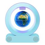 FLRMINGE Floating Globe Magnetic Levitation Earth Ceremony Speaker,Bluetooth Speaker Wireless Bluetooth 5.0 with LED Lights, Home Office Decor, Unique Christmas Birthday Gifts