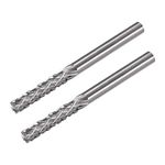 sourcing map Tungsten Carbide Rotary Files 1/8" Shank, Double Cut Top Toothed Cylinder Shape Rotary Burrs Tool 3mm Dia, for Die Grinder Wood Soft Metal Polishing Model Engineering, 2pcs