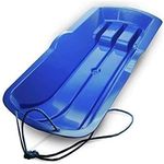 Toy Galaxy Snow Sledge for Kids and Adults with Pull Strap (Blue)