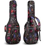 CAHAYA Electric Guitar Bag with Colourful Flower Pattern Gig Bag 6mm Padding Backpack Padded Soft Guitar Case with Padded Handle Double Adjustable Shoulder Strap CY0267-3