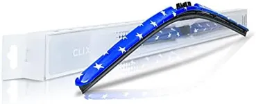 Clix Wipers - 14" Stars Patriotic Automotive Replacement Wiper Blade (Pack of 1) Universal Clip On All-Weather Flex Frame Windshield Wiper