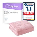 Dailydream Children's Weighted Blanket | 90x120 | 2.5 kg | Fluffy Pink | Made from 100% Fleece | Filled with Glass Beads | Heavy Blanket for Sleeping | Weighted Blanket