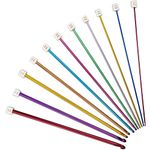 11PCS Crochet Hook Set, Tunisian Afghan Knitting Hook Needle Set Colorful Aluminum Knitting Tool Accessories Knit Needle Weaving Tools Sweater Needle Crochet Kits for Beginners, 11 Sizes 2mm-8mm