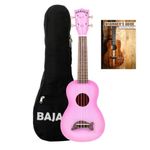 Kala MK-SD Makala Soprano Ukulele - Pink Burst With Bajaao Soprano Ukulele Gig-Bag & E-Book