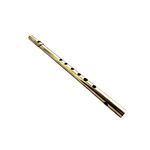 New Jaibharat Musicals Flute Brass gold f sharp base 7 hole approx. 26 inch