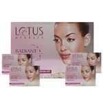 Lotus Herbals Radiant Pearl Cellular 4 in 1 Facial Kit | For Deep Cleaning | With Pearl Extracts & Green Tea | 4x37g